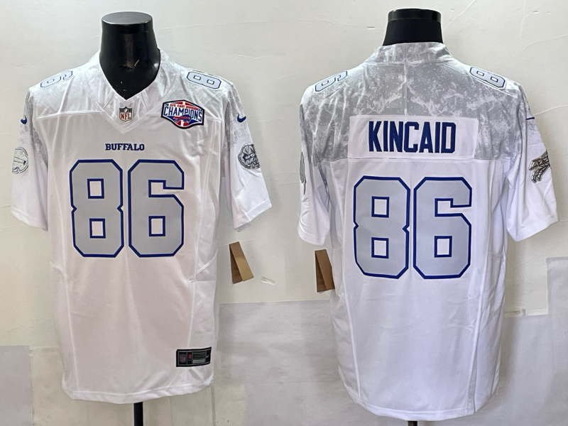 Men Buffalo Bills #86 Kincaid Nike White 2025 Rivalries Collection Limited NFL Jersey 012